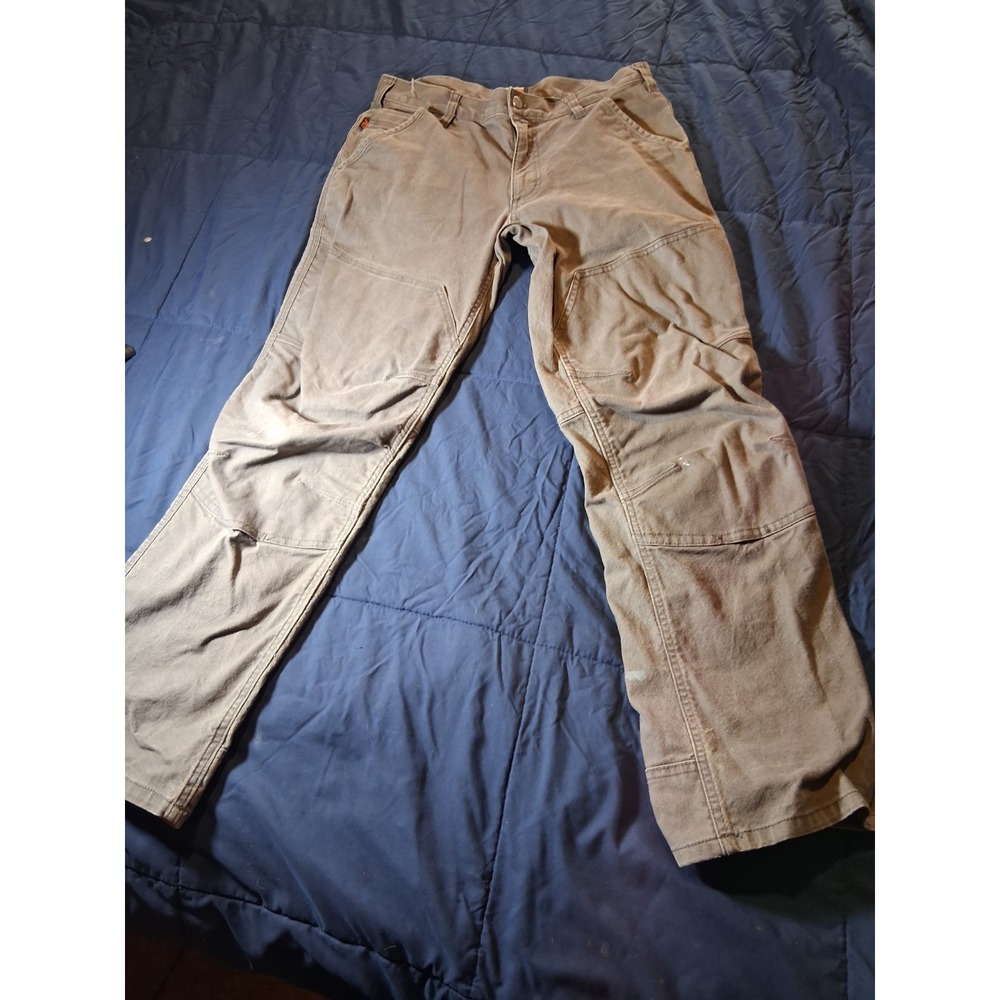 Timberland PRO Work Pants Mens 32x30‎ Brown Utility Double Knee Distressed